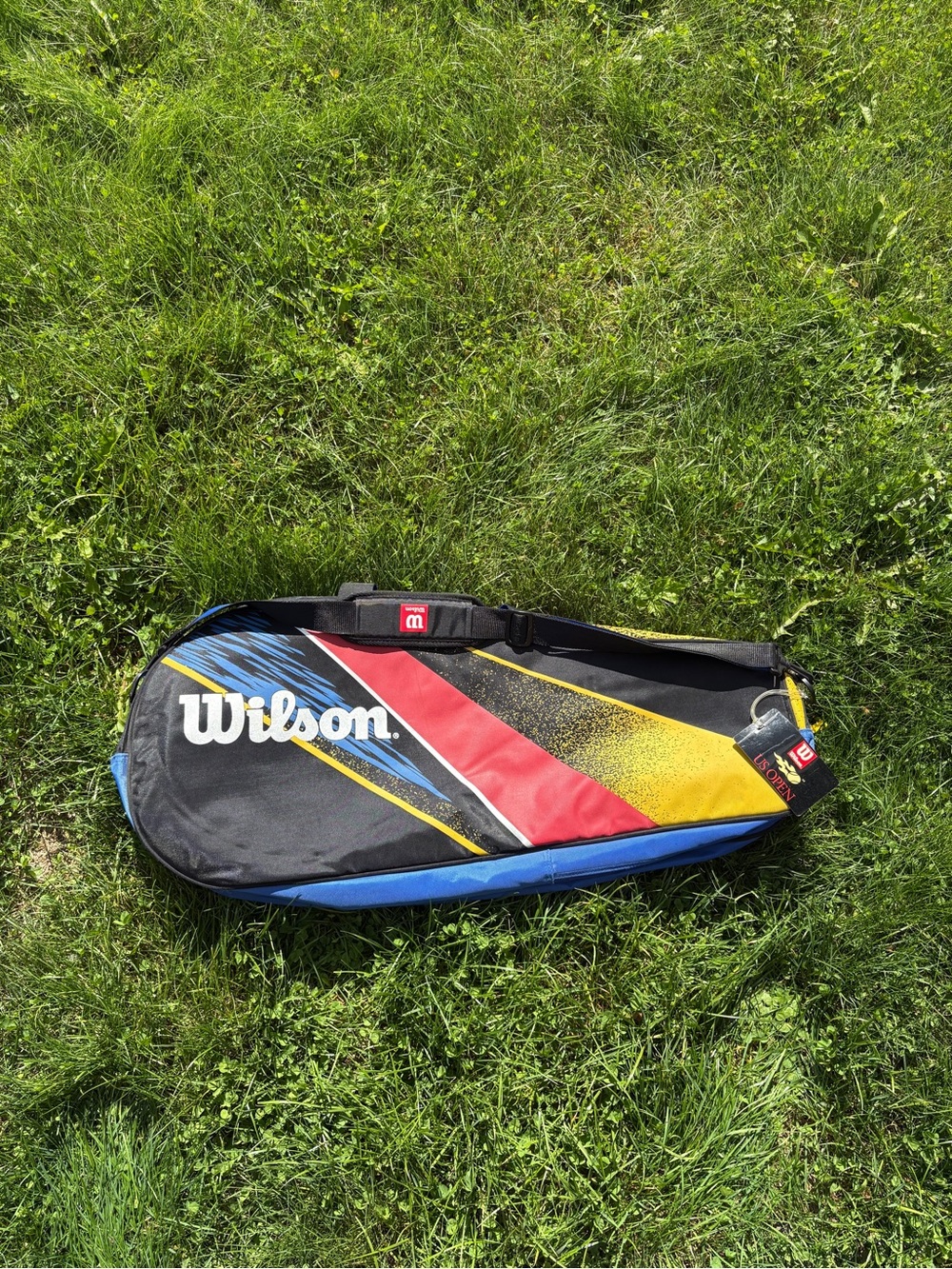 Wilson Men’s Black Multi-Color Tennis Racket Bag 2 wide US Open